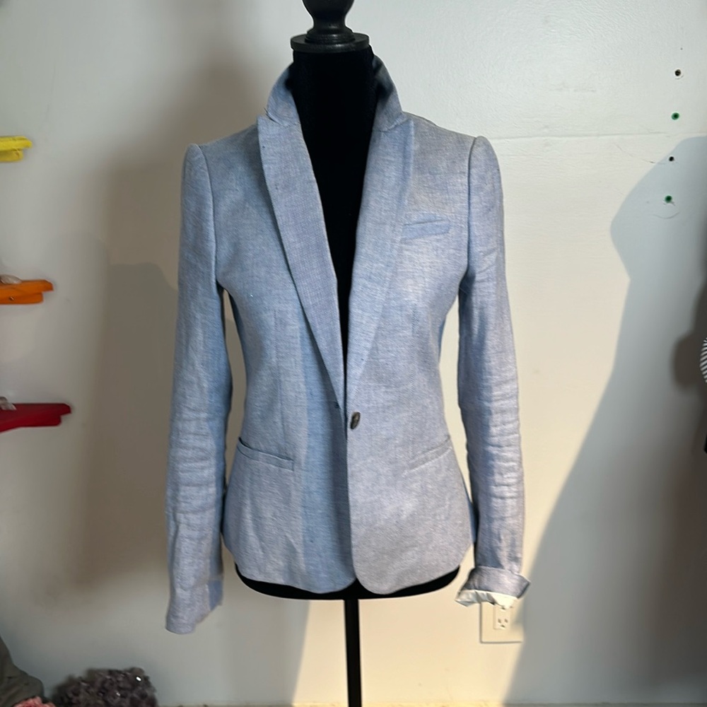 Banana republic denim like woven blazer